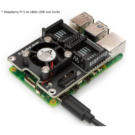 Exemple d'utilisation du module Pi 5 Click Shield sur une Raspberry Pi 5