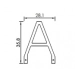 Dimensions de la lettre A en led filament rigide ( blanc chaud )