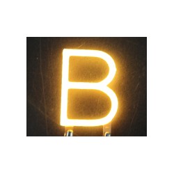 Lettre B en filament rigide ( blanc chaud )