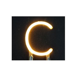 Lettre C en led filament rigide ( blanc chaud )