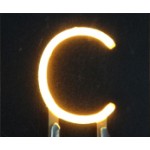 Lettre C en led filament rigide ( blanc chaud )