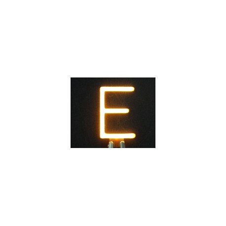 Lettre E en led filament rigide ( blanc chaud )