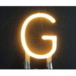 Lettre G en led filament rigide ( blanc chaud )