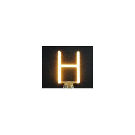 Lettre H en led filament rigide ( blanc chaud )