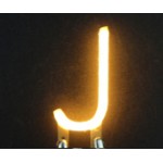 Lettre J en led filament rigide ( blanc chaud )