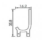 Dimensions de la lettre J en led filament rigide ( blanc chaud )