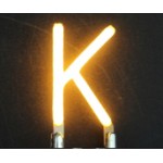 Lettre K en led filament rigide ( blanc chaud )