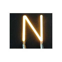 Lettre N en led filament rigide ( blanc chaud )