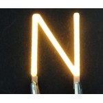 Lettre N en led filament rigide ( blanc chaud )
