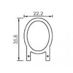 Dimensions de la lettre O en led filament rigide ( blanc chaud )
