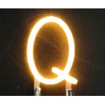 Lettre Q en led filament rigide ( blanc chaud )