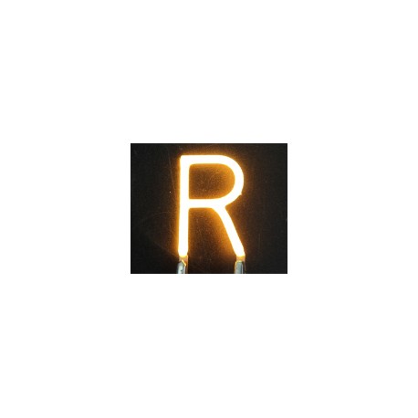 Lettre R en led filament rigide ( blanc chaud )