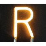 Lettre R en led filament rigide ( blanc chaud )