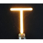 Lettre T en led filament rigide ( blanc chaud )