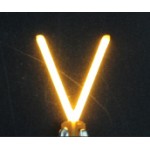 Lettre V en led filament rigide ( blanc chaud )