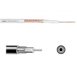 Câble coaxial blanc 75 ohms - 6,8 mm  - 1