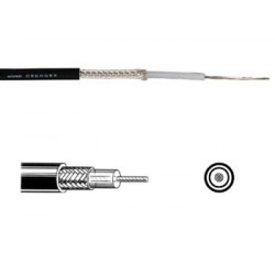 Câble coaxial noir 50 ohms - 5 mm  - 1