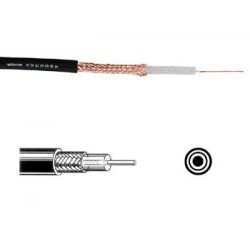 Câble coaxial noir 75 ohms - 6,6 mm  - 1
