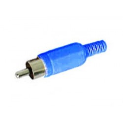 Connecteur RCA mâle (bleu)  - 1