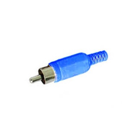 Connecteur RCA mâle (bleu)  - 1