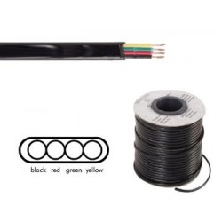 Câble téléphonique plat 4x0,08mm (noir)  - 1