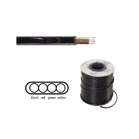Câble téléphonique plat 4x0,08mm (noir)  - 1