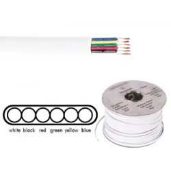 Câble téléphonique plat 6x0,08mm (blanc)  - 1