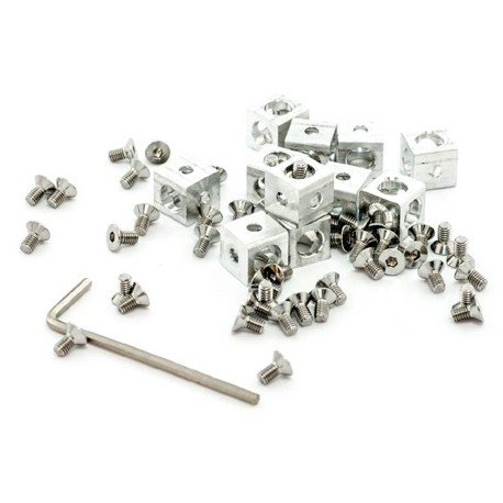100270 12 cubes d'angle pour profilés MakerBeam (usage robotique)