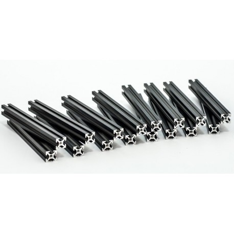Profilés MakearBeam aluminium noire 100 mm (16 pcs)