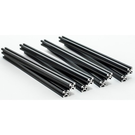Profilés MakearBeam aluminium noire 200 mm (8 pcs)