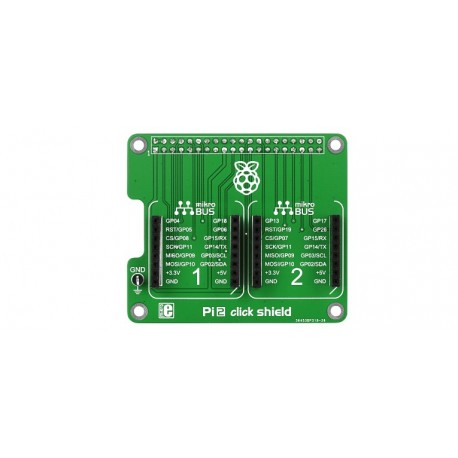 Platine d'extension mikroBUS Click Board MIKROE-1879 pour Raspberry Pi B+/2/3