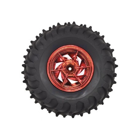 POL1555 Paire de roues pour robot modèle tout terrain diamètre 120 mm