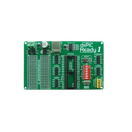 Platine d'expérimentation "dsPIC READY 1" pour dsPIC30F3011