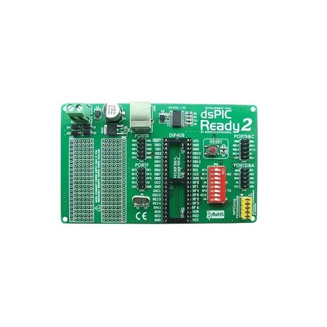 Platine d'expérimentation "dsPIC READY 2" pour dsPIC30F3014