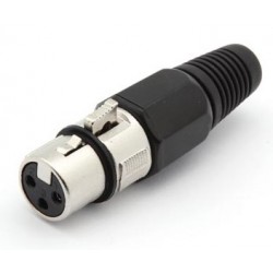 Fiche XLR femelle nickelée 3 broches  - 1