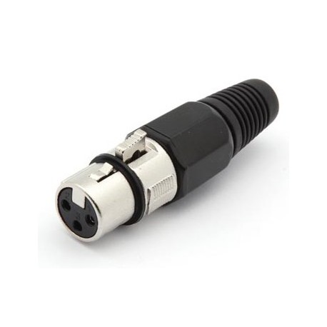 Fiche XLR femelle nickelée 3 broches  - 1