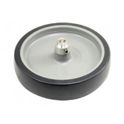 Grande roue pour robot (diam. 125 mm) avec pneu gomme  antidérapant