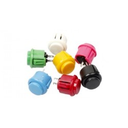 Bouton arcade 24 mm opaque à clipser