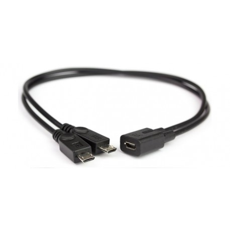 Cordon Pimoroni doubleur micro-USB mâle CAB0222