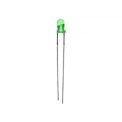 Led verte diffusante 3mm  - 1