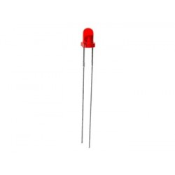 Led rouge diffusant 3mm  - 1