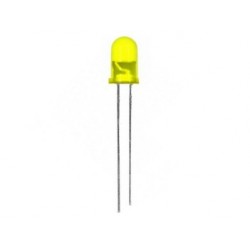 Led clignotante jaune diffusant 5mm  - 1