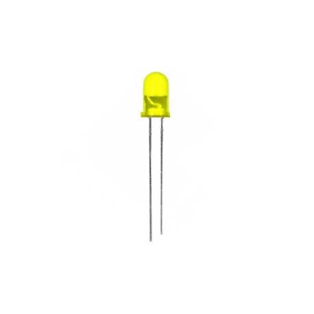 Led clignotante jaune diffusant 5mm  - 1