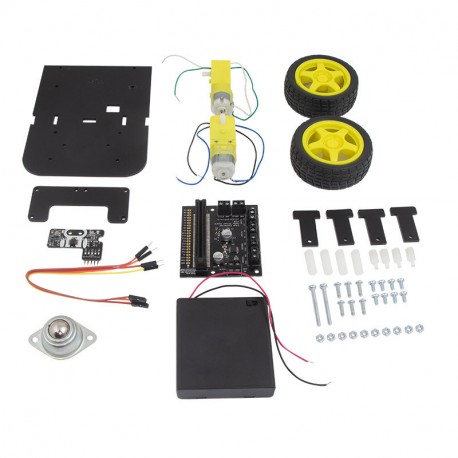 Détail de la base robotique Buggy suiveur de ligne Kitronik 5638 pour micro:bit