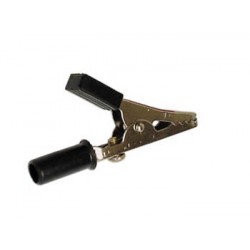 Pince crocodile 55 mm avec vis - noir  - 1