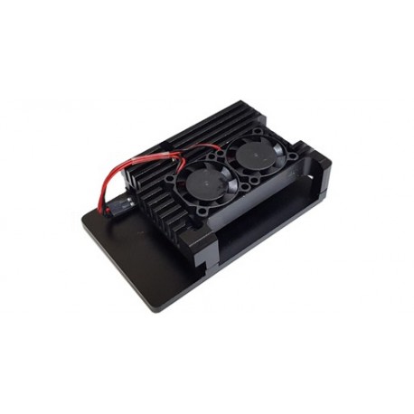 Boîtier alumnium BLOCK ACTIVE RB-ALU-Case+07Fan pour Raspberry Pi 3B+