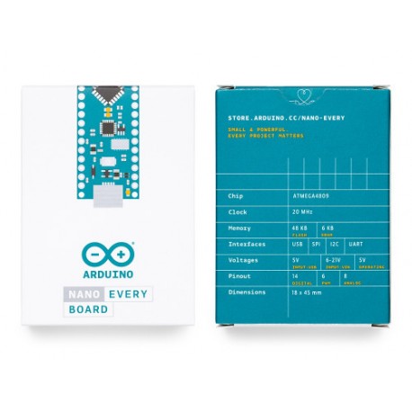 Boite de la carte Arduino Nano Every ABX00028