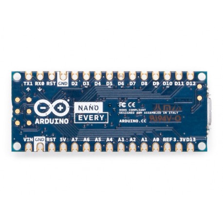 Vue arrière de la carte Arduino Nano Every ABX00028