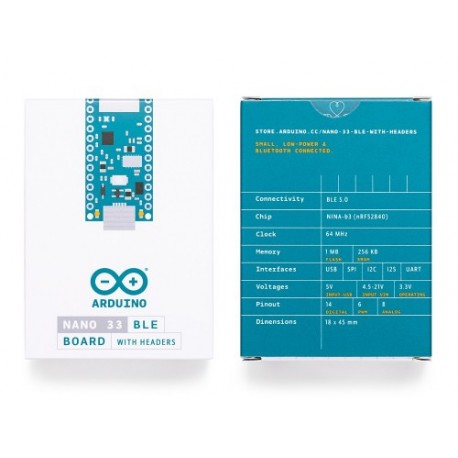 Boite de la carte Arduino Nano 33 BLE ABX00034