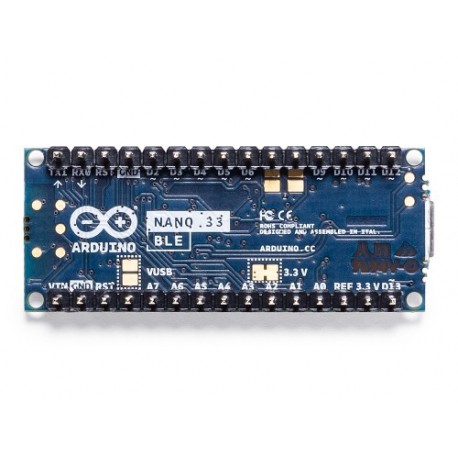 Face arrière de la carte Arduino Nano 33 BLE ABX00034